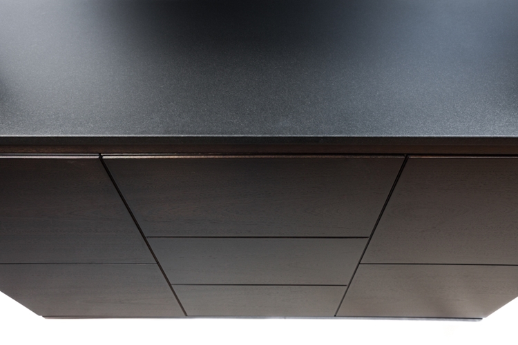 Granite glass and Mahogany sideboard