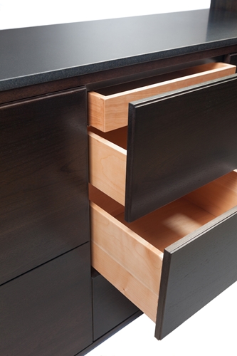 Granite glass and Mahogany sideboard